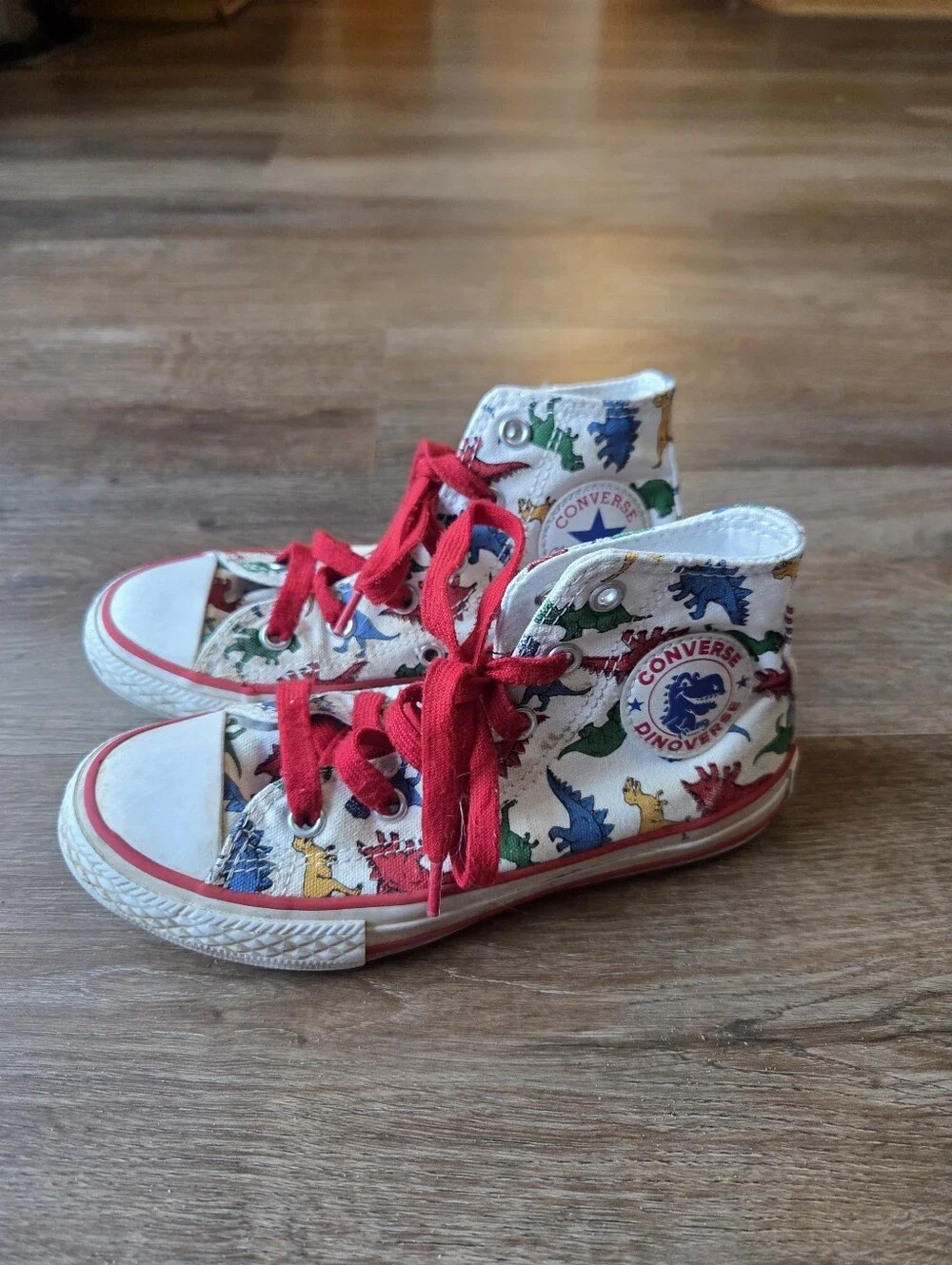 Converse Dino Dinosaur High Top Sneakers Shoes Boys Youth Kids size 13